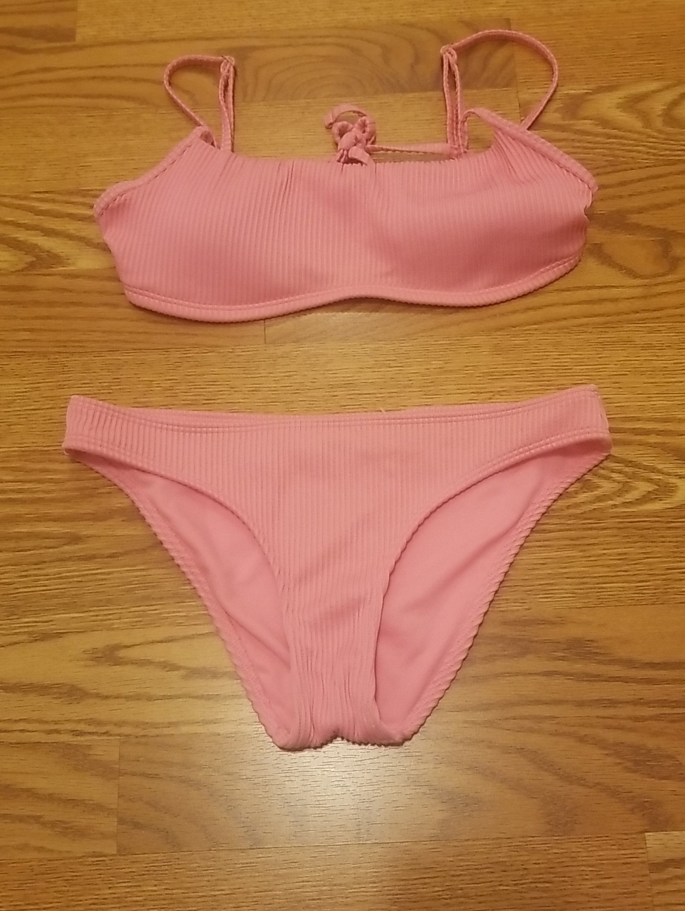 Hollister Coral Pink Swim Top And Bottoms